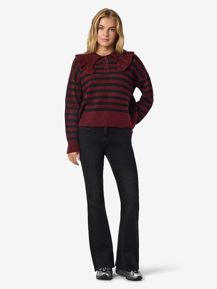 Noisy may Sweter w kolorze czerwono-czarnym rozmiar: M