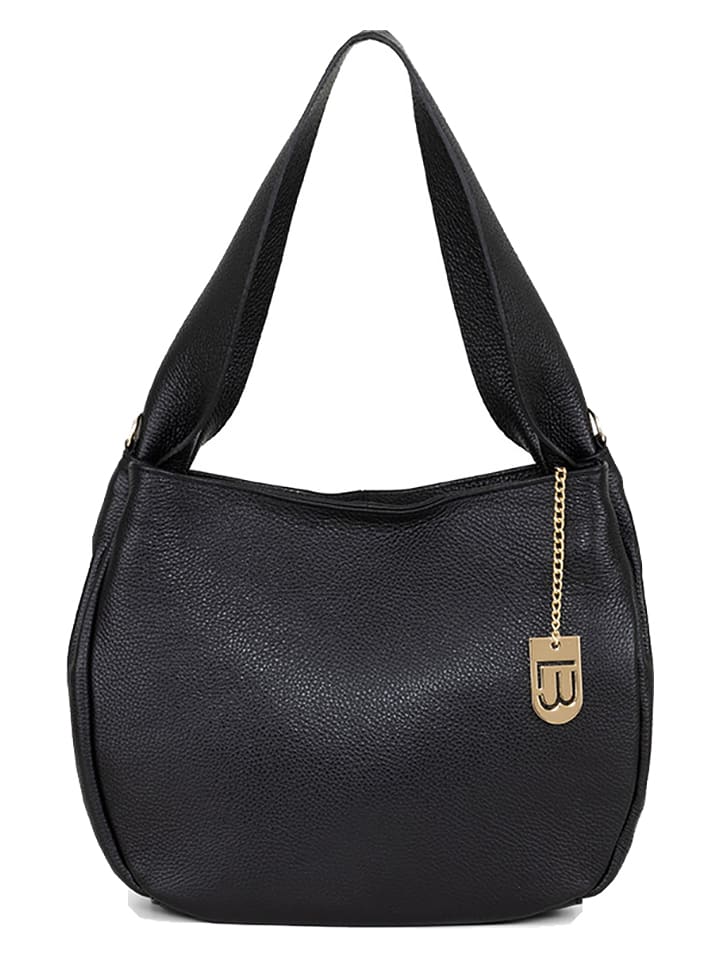 Lucca Baldi Skórzana torebka "Terni" w kolorze czarnym - 34 x 25 x 13 cm rozmiar: onesize
