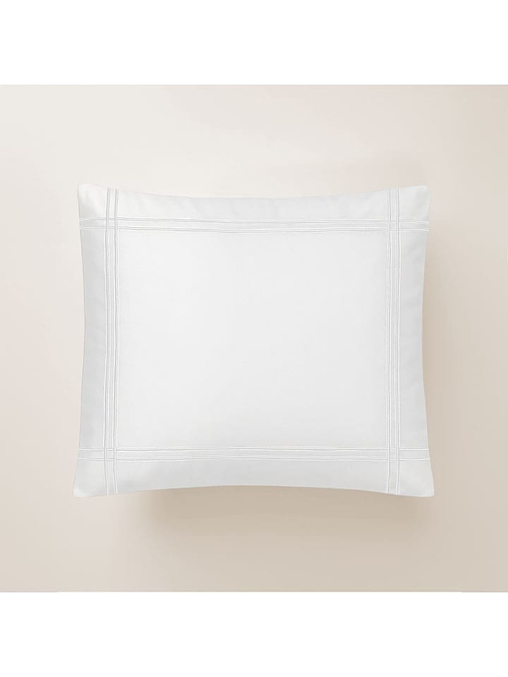 Pierre Cardin Perkalowa poszewka "Gold" w kolorze białym na poduszkę rozmiar: 65x65 cm