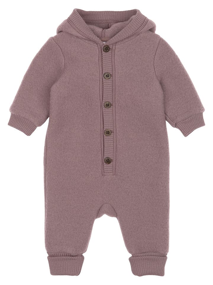 mikk-line Wełniany kombinezon w kolorze szaroróżowym rozmiar: 68