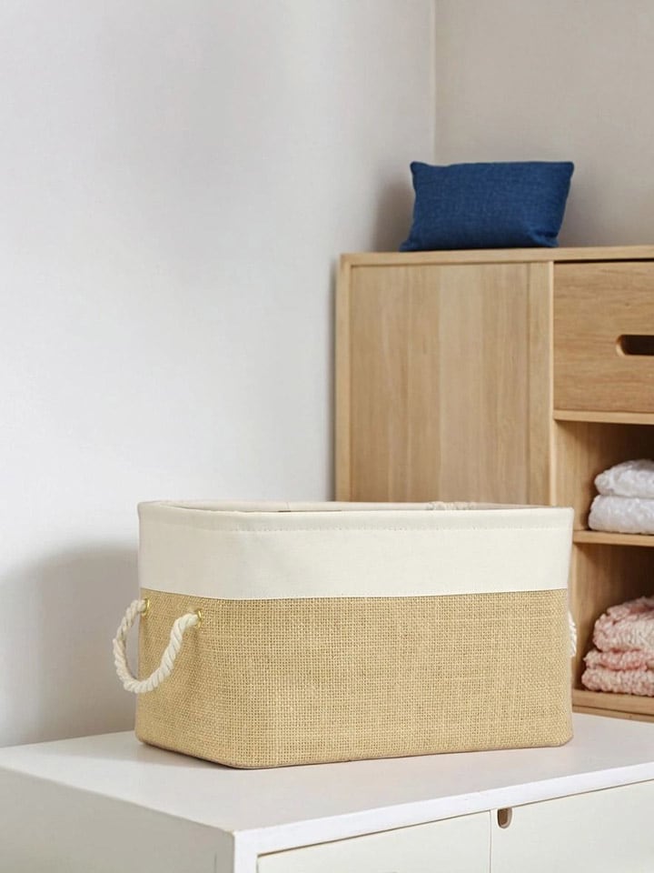 Scandinavia Concept Koszyk w kolorze beżowo-białym - 30 x 18 x 22 cm rozmiar: onesize