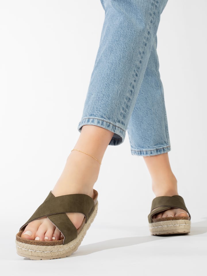 BACKSUN Klapki "Milano" w kolorze antracytowym rozmiar: 38