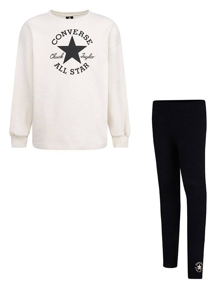 Converse 2-częściowy zestaw w kolorze biało-czarnym rozmiar: 104/110