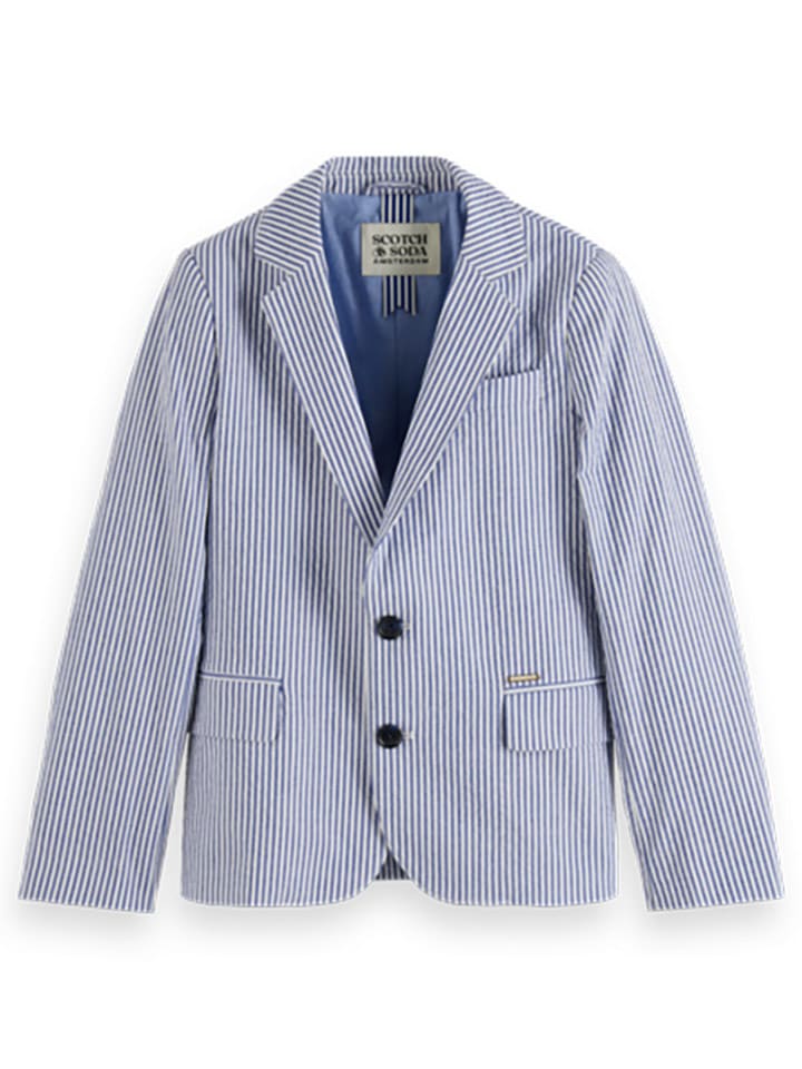Scotch & Soda Blezer w kolorze niebiesko-białym rozmiar: 140