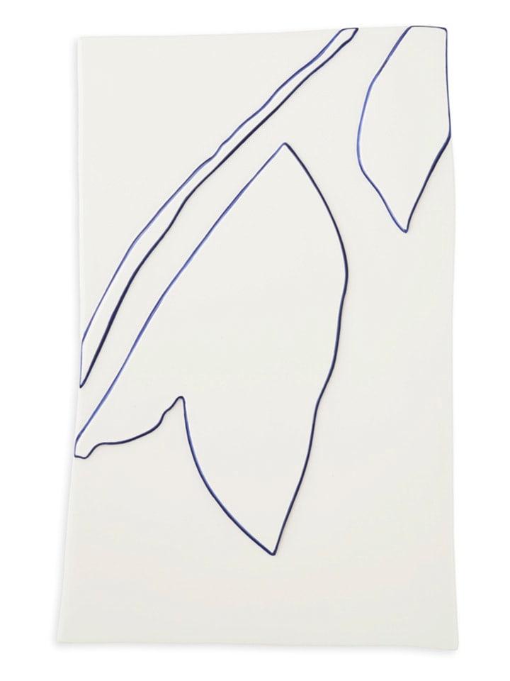 Kähler Dekoracja ścienna "Krone" w kolorze biało-granatowym - 28 x 43 cm rozmiar: onesize