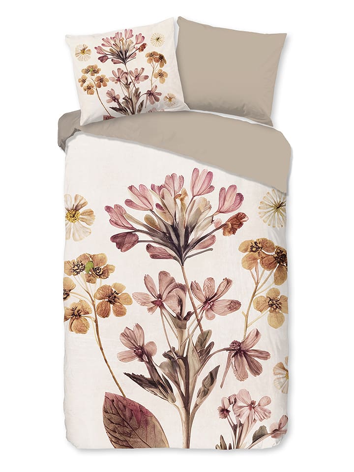 Pure Komplet pościeli w kolorze kremowo-beżowo-jasnoróżowym z mikrofibry rozmiar: 240x220 cm