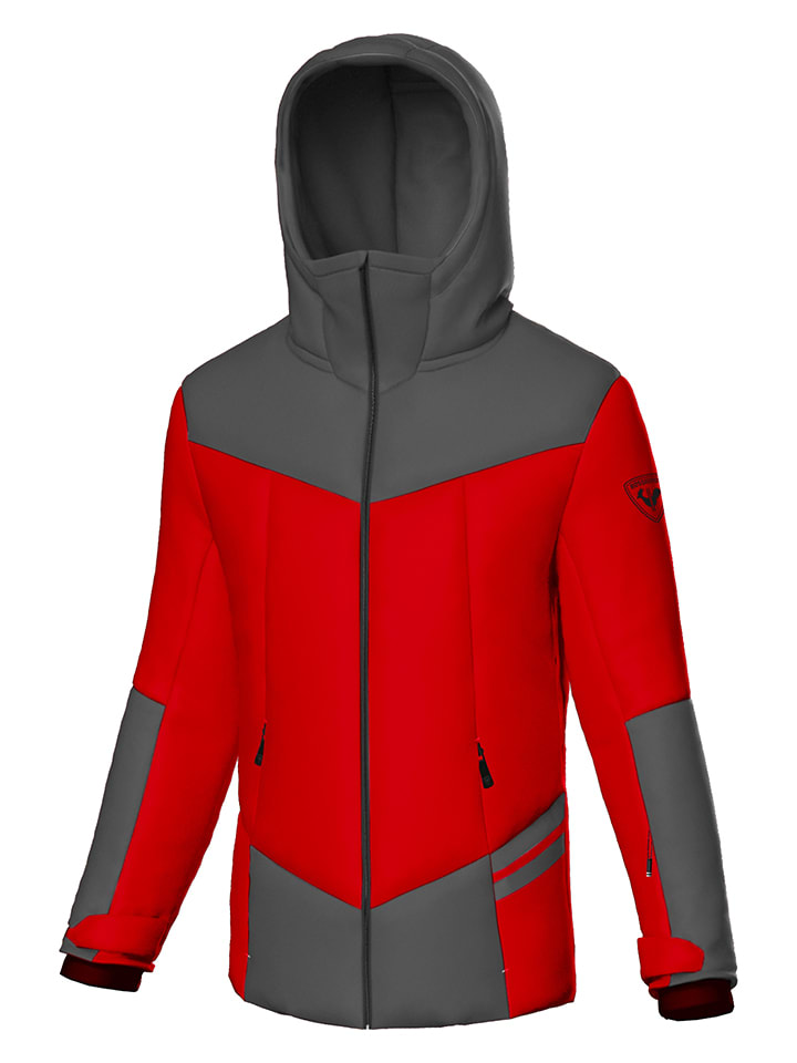 ROSSIGNOL Kurtka narciarska "Wispile" w kolorze czerwono-szarym rozmiar: S