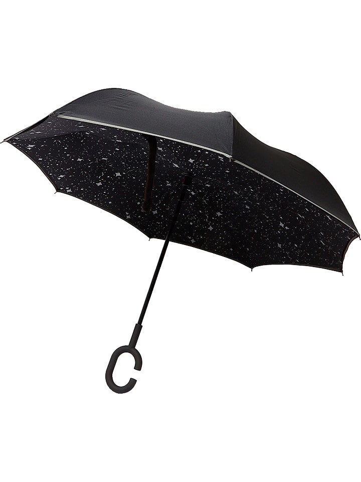 Le Monde du Parapluie Parasol odwrotny "Stars" w kolorze czarnym - Ø 110 cm rozmiar: onesize