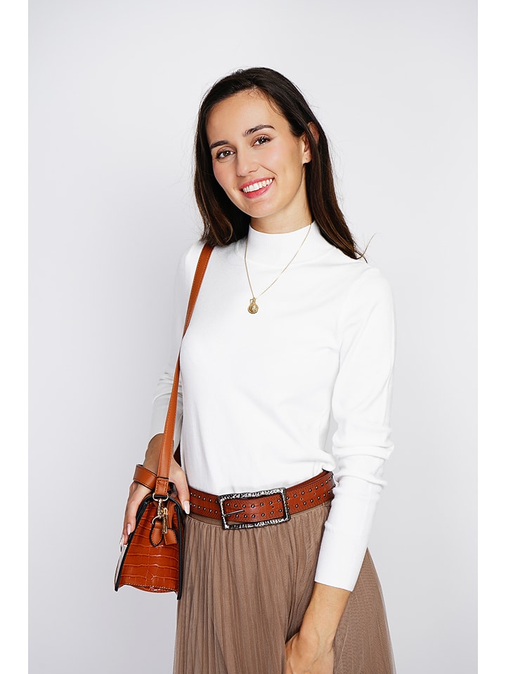 ASSUILI Sweter w kolorze białym rozmiar: 42