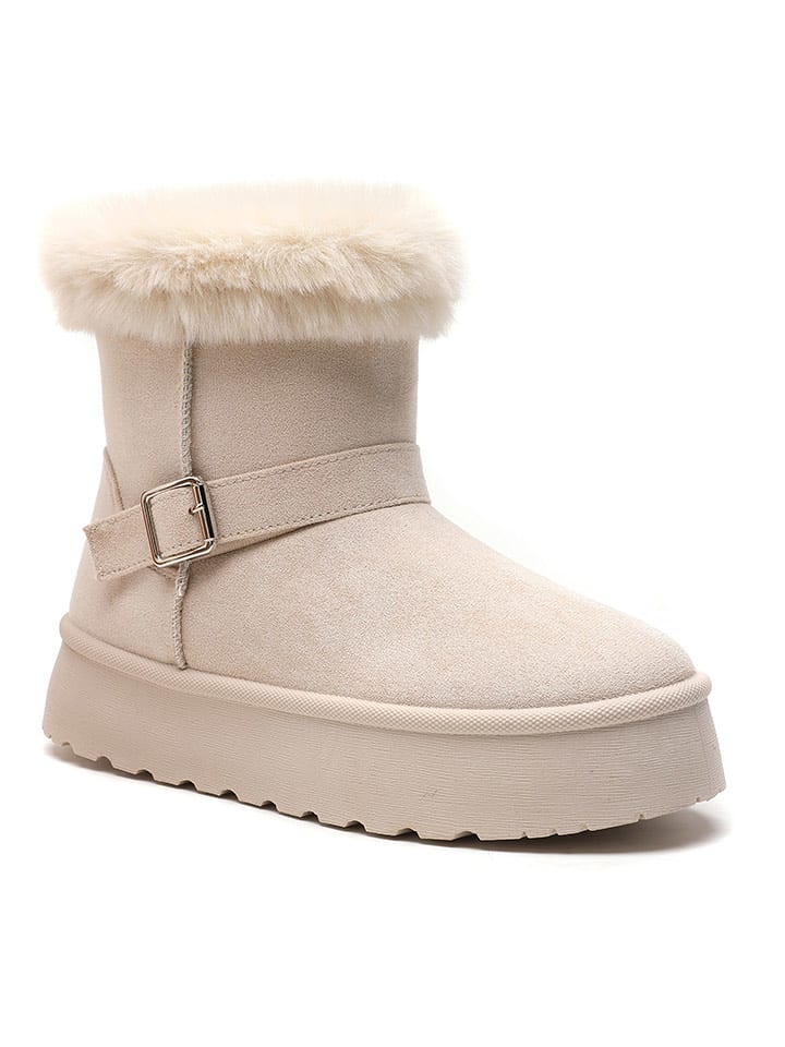 Sixth Sens Botki zimowe w kolorze beżowym rozmiar: 40