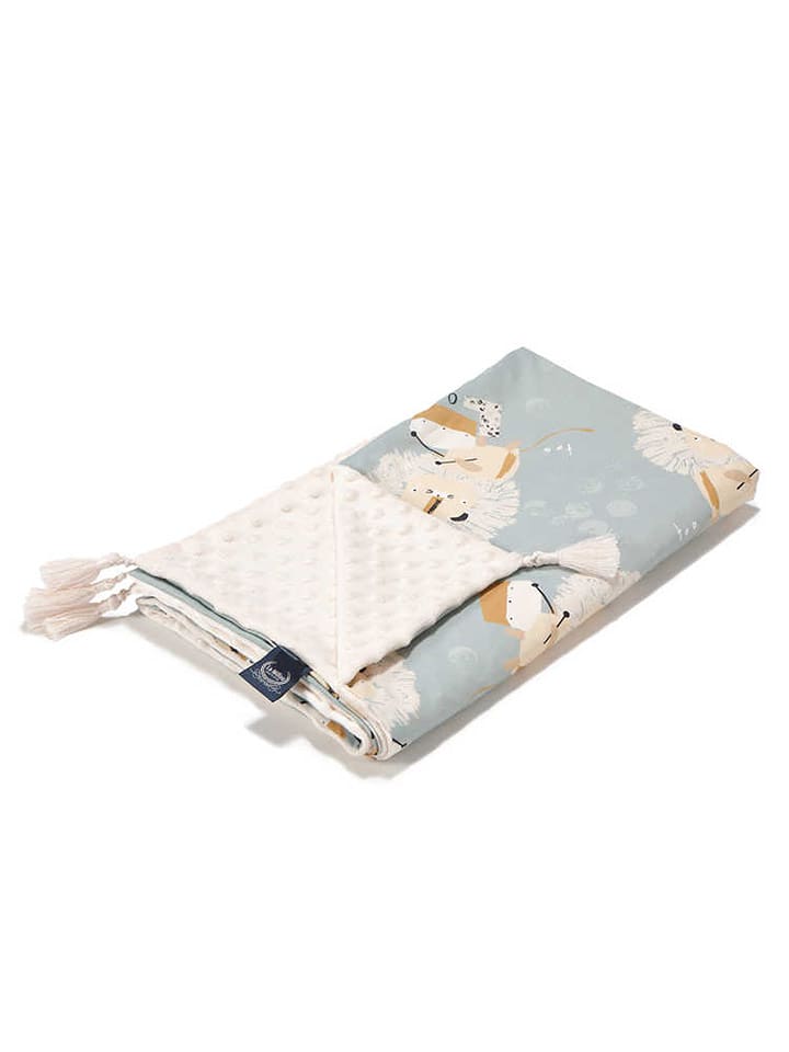 La Millou Dwustronny kocyk "Light Przedszkolaka" - Wild Cats Stone/Ecru rozmiar: onesize