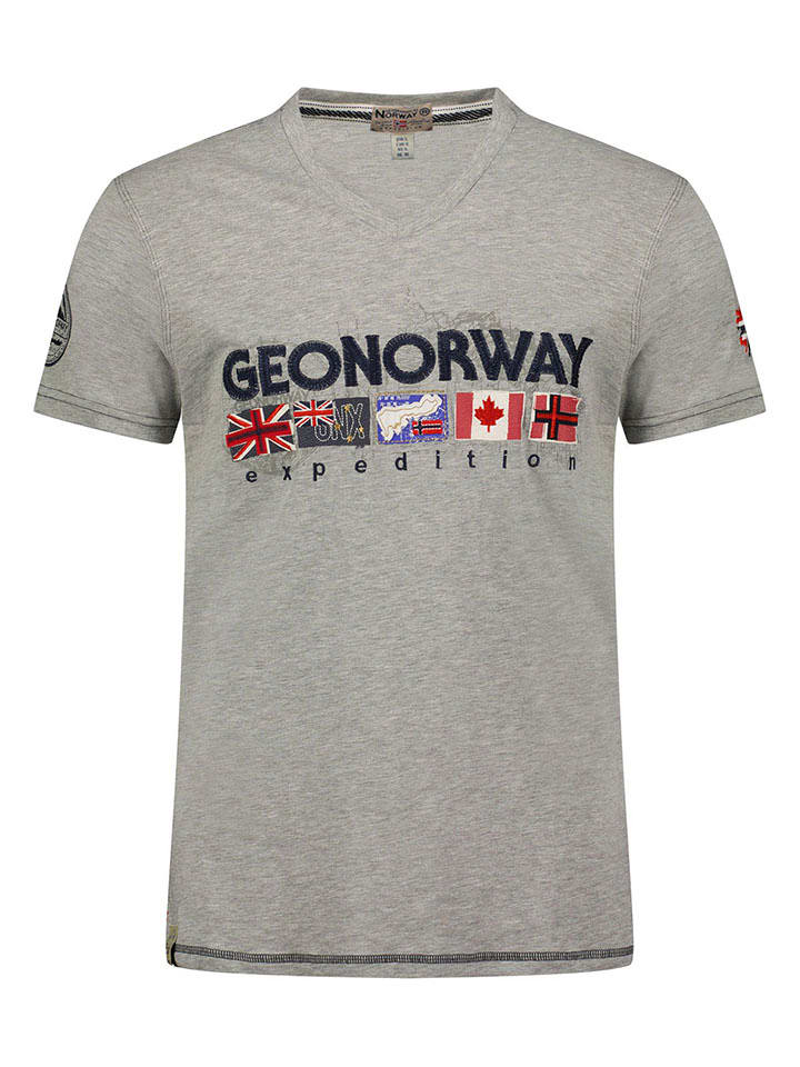 Geographical Norway Koszulka "Jouky" w kolorze szarym rozmiar: 164