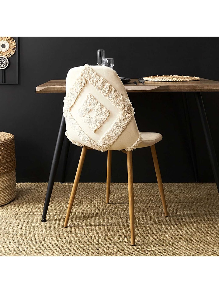 Ethnical Life Krzesło "Faro" w kolorze kremowym - 86 x 50 cm rozmiar: onesize