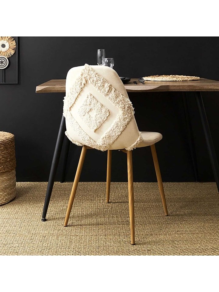 Ethnical Life Krzesło "Faro" w kolorze kremowym - 86 x 50 cm rozmiar: onesize