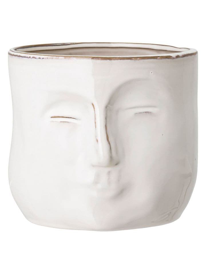 Bloomingville Doniczka "Ignacia" w kolorze białym - 18 x 15,5 x 16,5 cm rozmiar: onesize