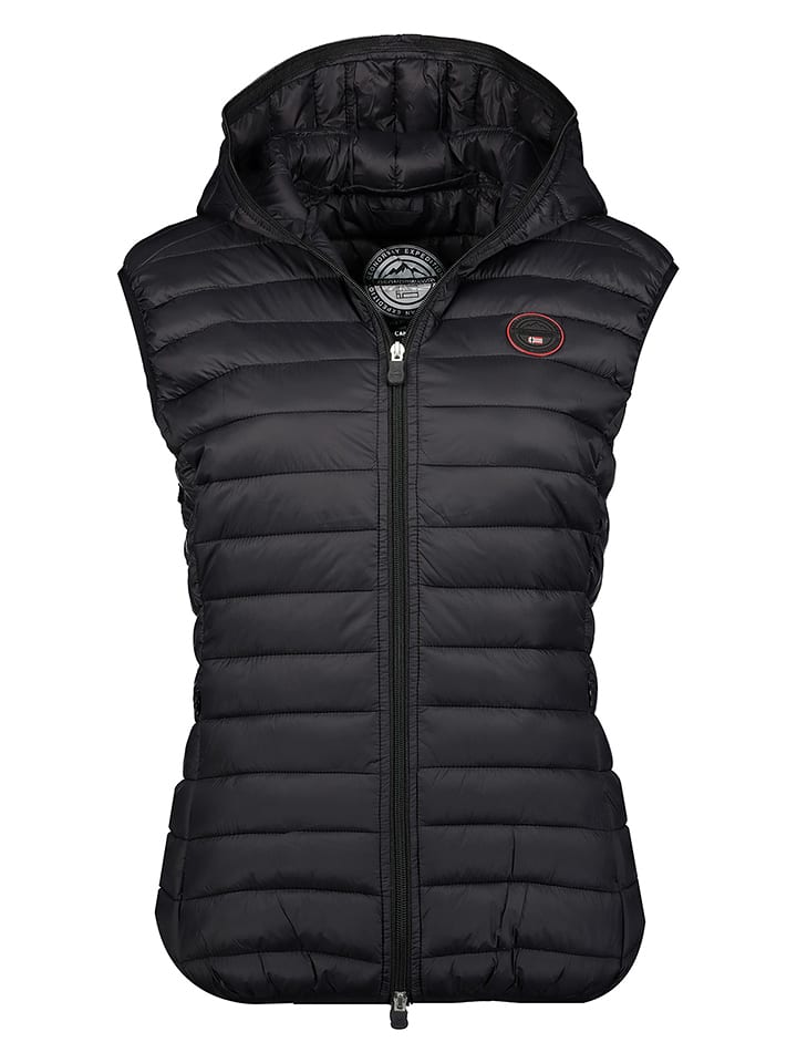 Geographical Norway Kamizelka pikowana "Vafne" w kolorze czarnym rozmiar: XXL