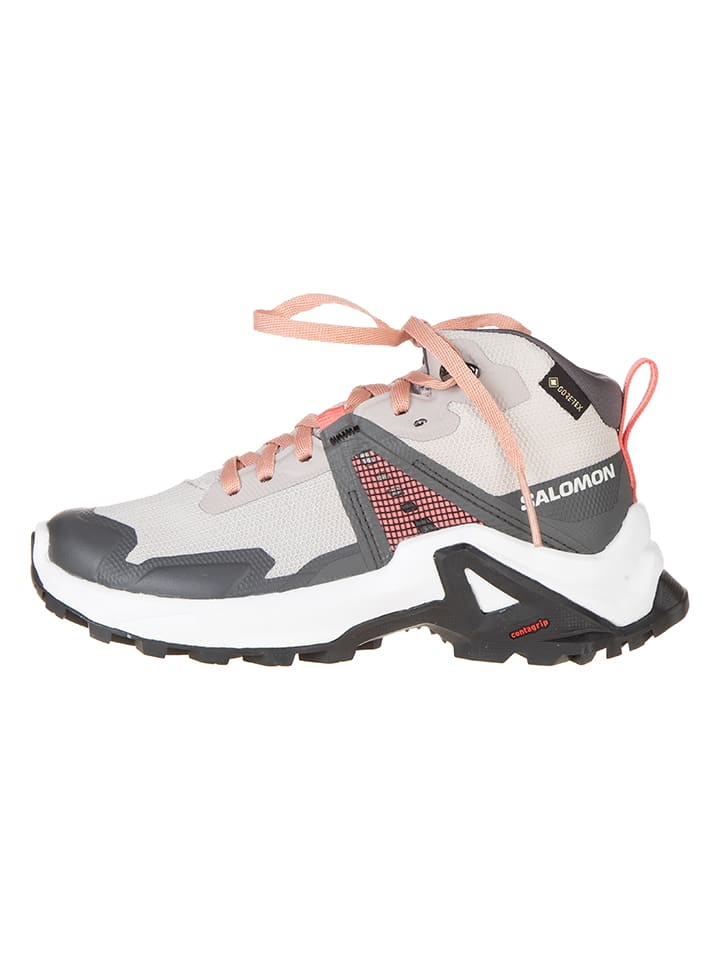 SALOMON Botki turystyczne "X Raise Mid GTX" w kolorze biało-szarym rozmiar: 33