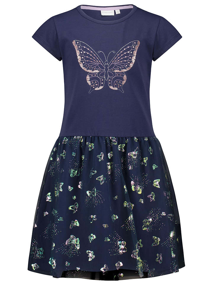 Topo Sukienka "Butterfly" w kolorze granatowym rozmiar: 104