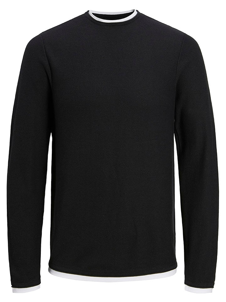 JACK & JONES Junior Sweter "Twinn" w kolorze czarnym rozmiar: 164