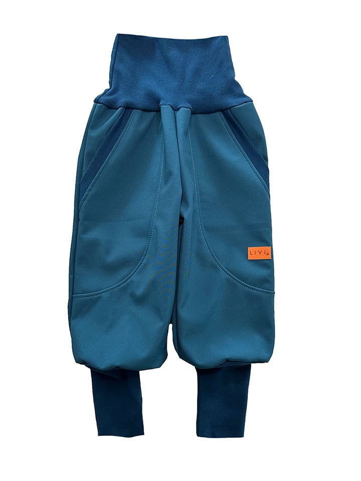 LiVi Spodnie "Streetstyle Softshell Petrol" w kolorze niebieskim rozmiar: 80/86