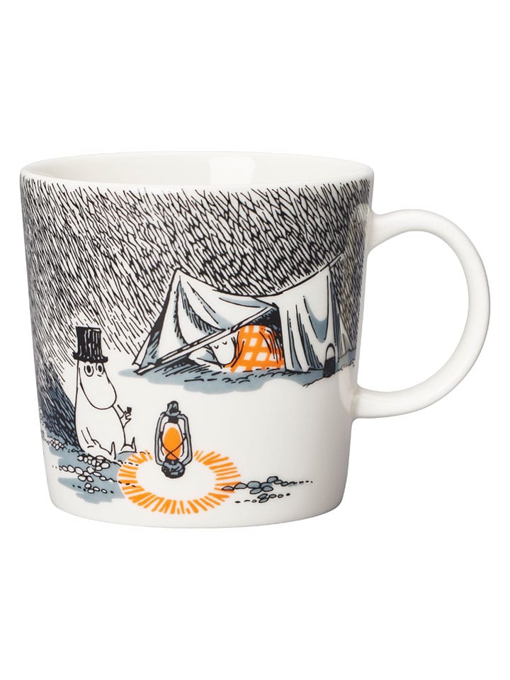 Moomin Kubek "Sleep Well" w kolorze biało-szarym - 300 ml rozmiar: onesize