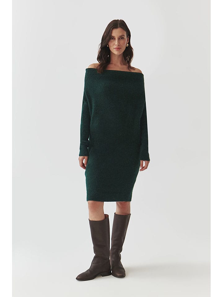 TATUUM Sukienka dzianinowa w kolorze ciemnozielonym rozmiar: M