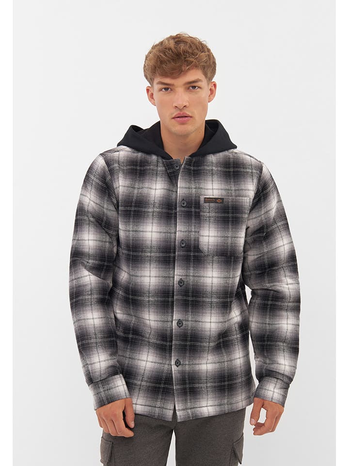 Bench Kurtka koszulowa "Wilkins" w kolorze czarno-szarym rozmiar: 52