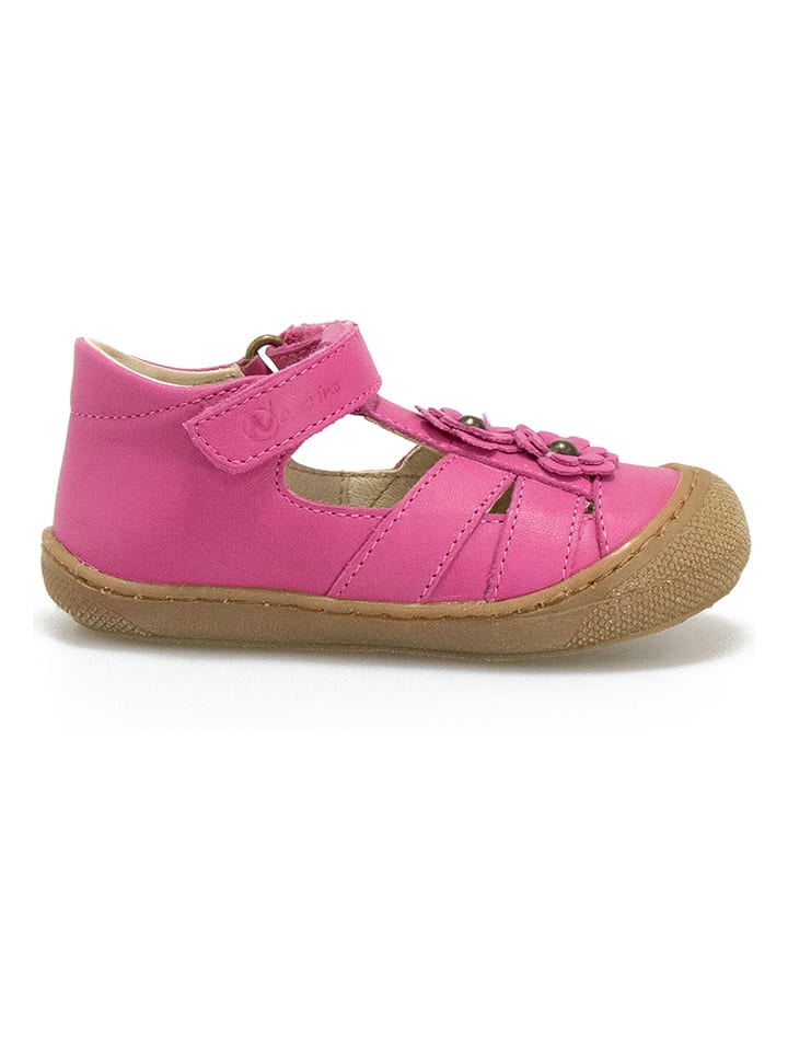 Naturino Skórzane półsandały "Maggie" w kolorze różowym rozmiar: 26