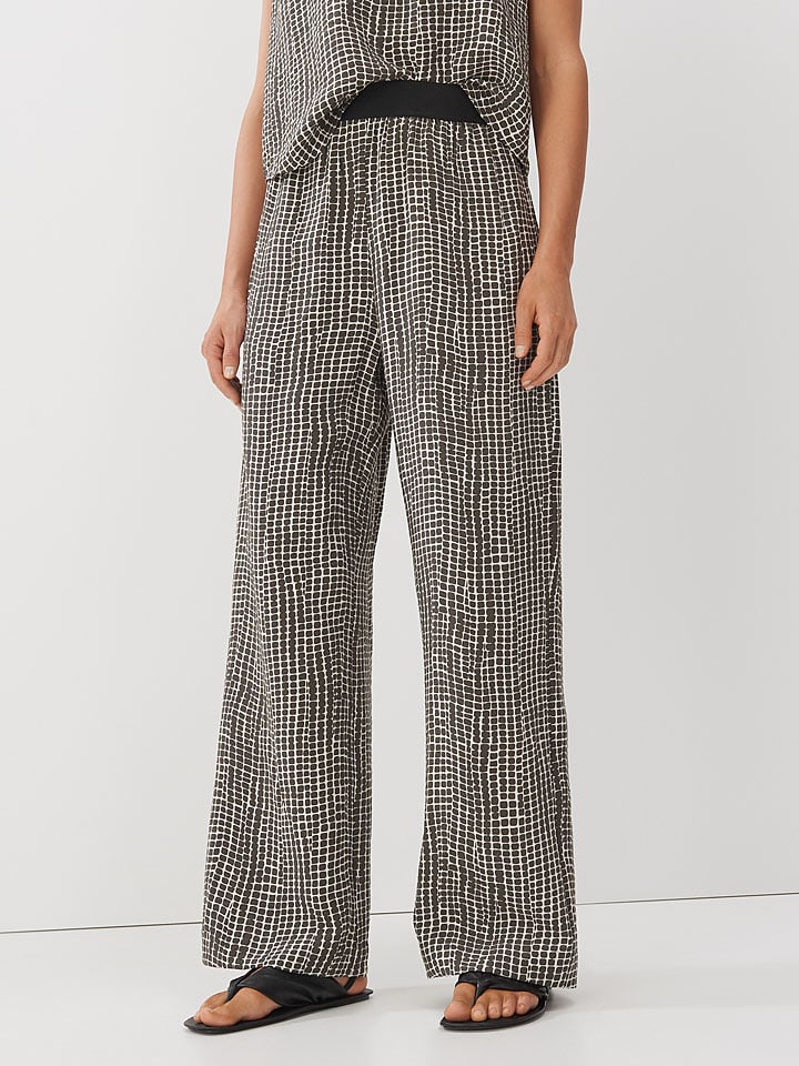 Someday Spodnie w kolorze oliwkowo-białym rozmiar: 38