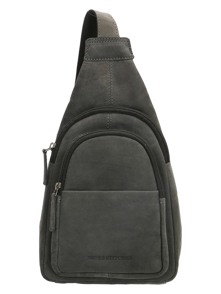 HIDE & STITCHES Skórzana torebka w kolorze czarnym - 18 x 33 x 8,5 cm rozmiar: onesize