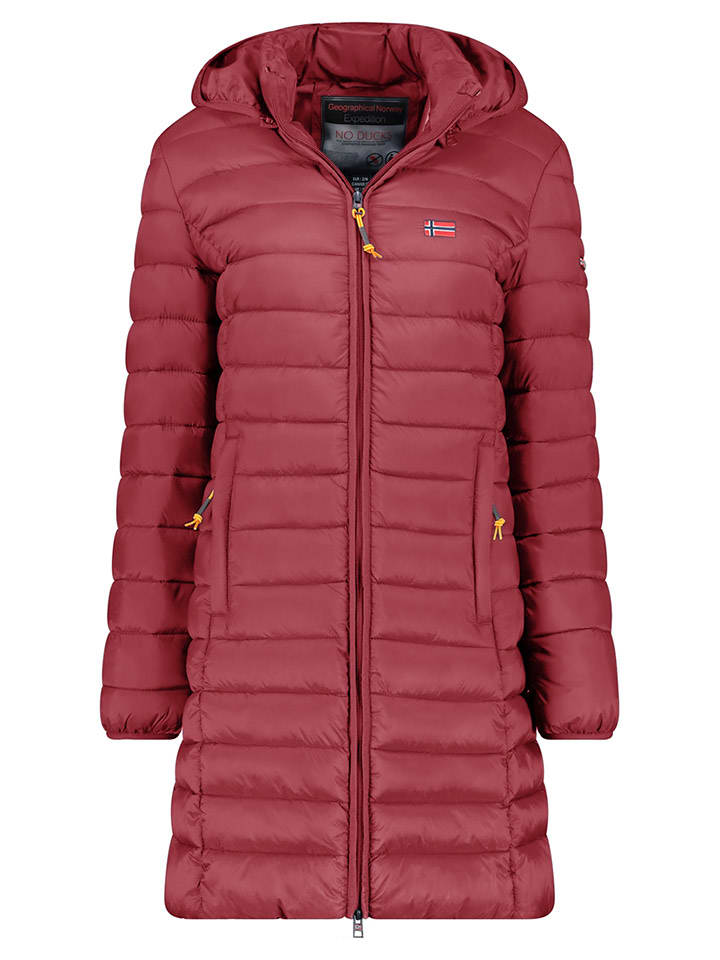 Geographical Norway Płaszcz pikowany "Atikolor" w kolorze bordowym rozmiar: S