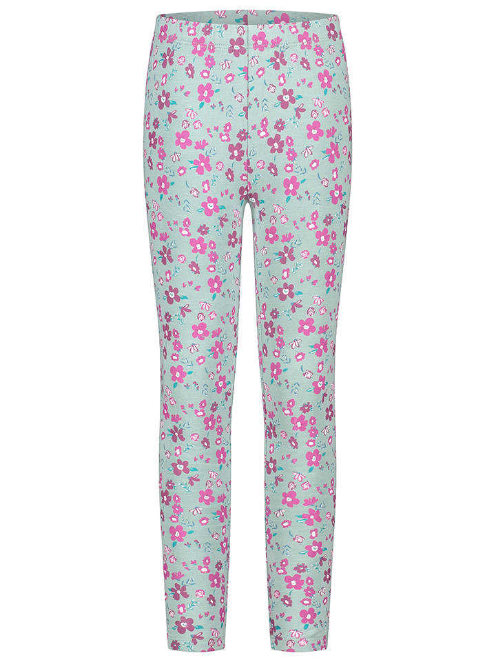 Topo Legginsy w kolorze zielono-jasnoróżowym rozmiar: 128