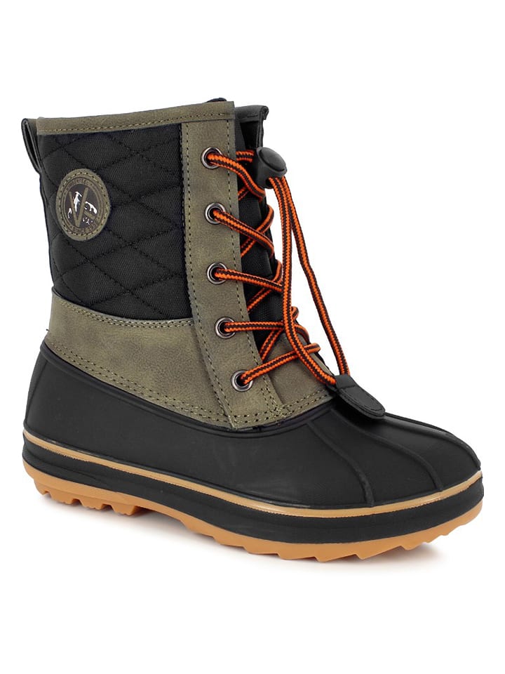 Kimberfeel Kozaki zimowe "Noor" w kolorze oliwkowo-czarnym rozmiar: 33