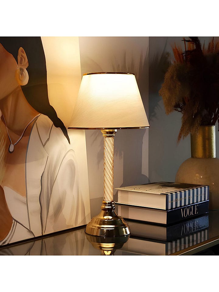 Opviq Lampa stołowa w kolorze złoto-beżowym - wys. 45 x Ø 22 cm rozmiar: onesize