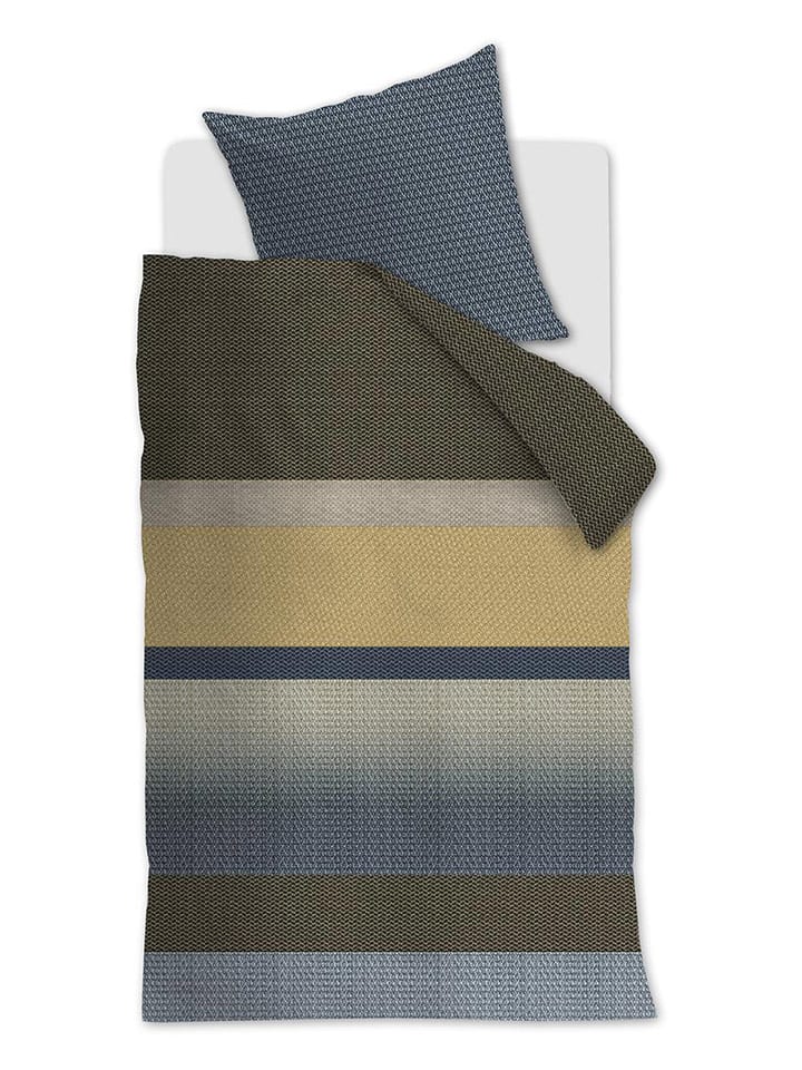 Beddinghouse Komplet pościeli renforcé "Vance" w kolorze niebiesko-żółto-zielonym rozmiar: 135x200 cm
