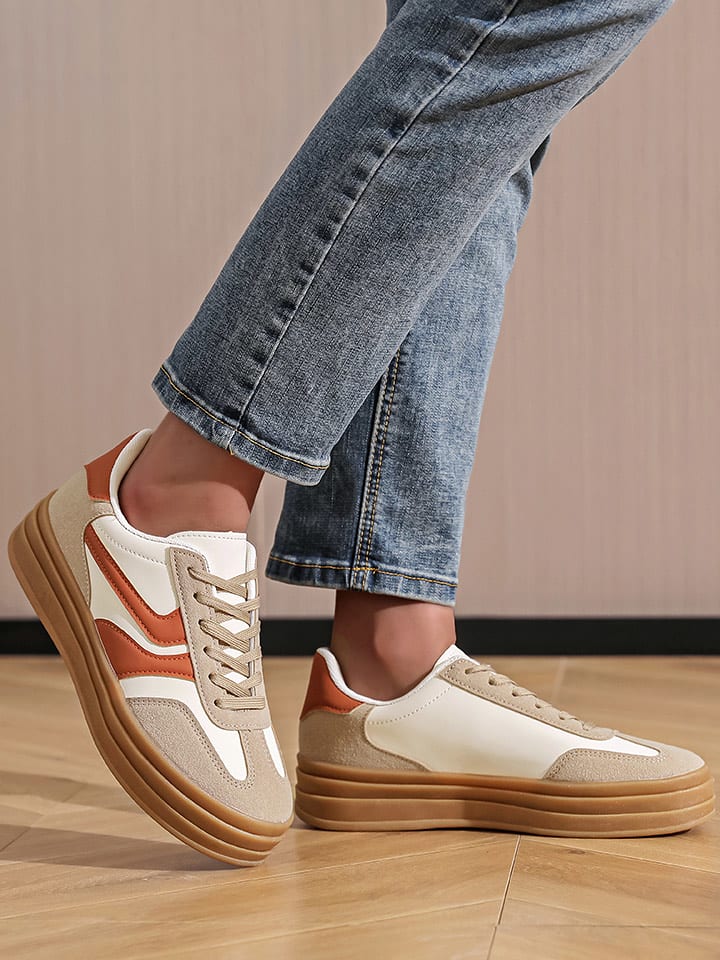 Sixth Sens Sneakersy w kolorze pomarańczowo-jasnobrązowo-kremowym rozmiar: 40