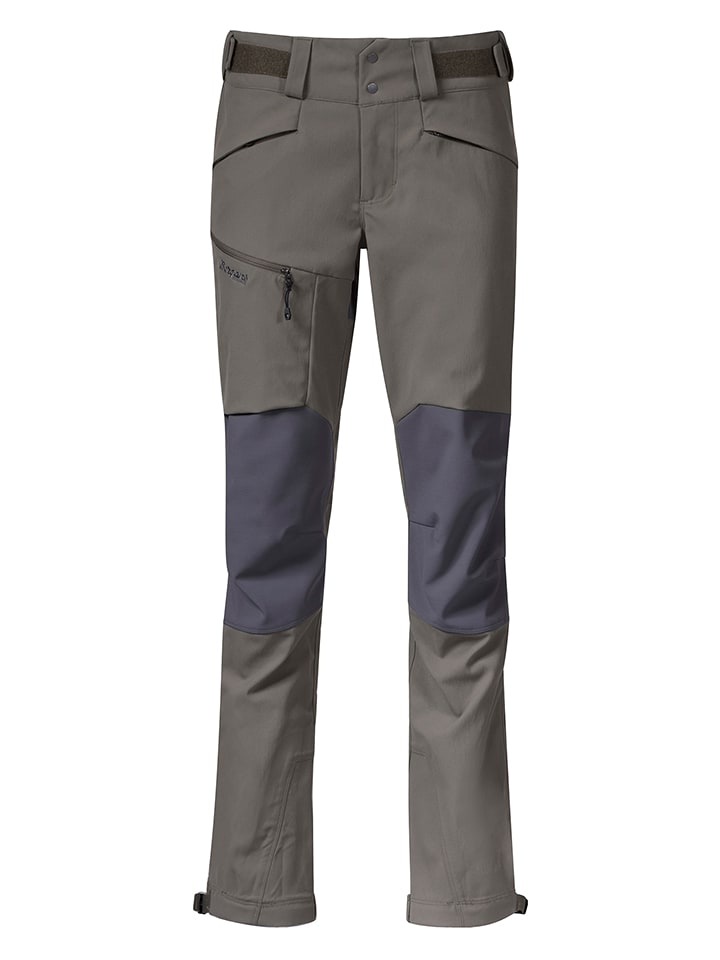 Bergans Hybrydowe spodnie trekkingowe "Fjorda" w kolorze oliwkowo-szarym rozmiar: M