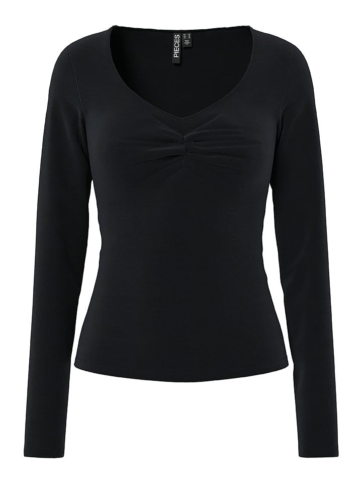 Pieces Koszulka "Pcmaliva" w kolorze czarnym rozmiar: M