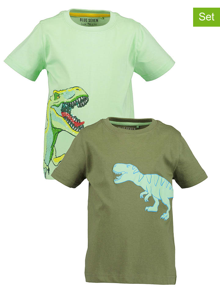 Blue Seven Koszulki (2 szt.) w kolorze zielonym rozmiar: 104