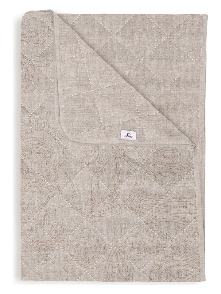 Zo!Home Narzuta "Paisley di Lino" w kolorze beżowym rozmiar: 50x50 cm