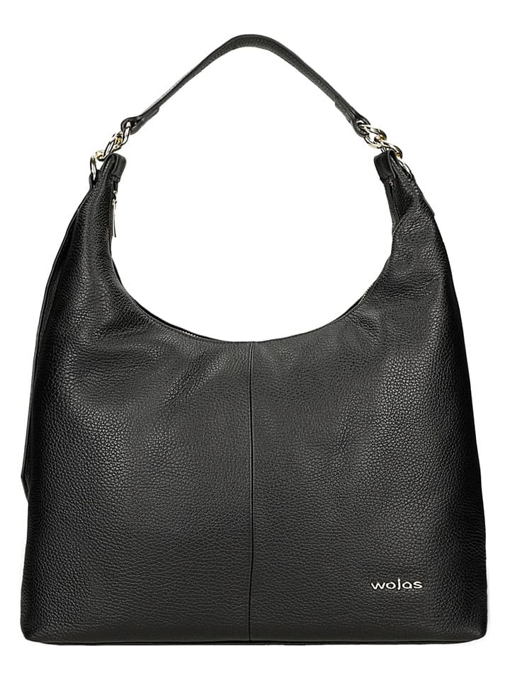 Wojas Skórzany shopper bag w kolorze czarnym - 44 x 26 x 11 cm rozmiar: onesize