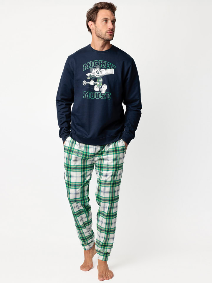 Disney Piżama "Disney" w kolorze granatowo-zielonym rozmiar: L