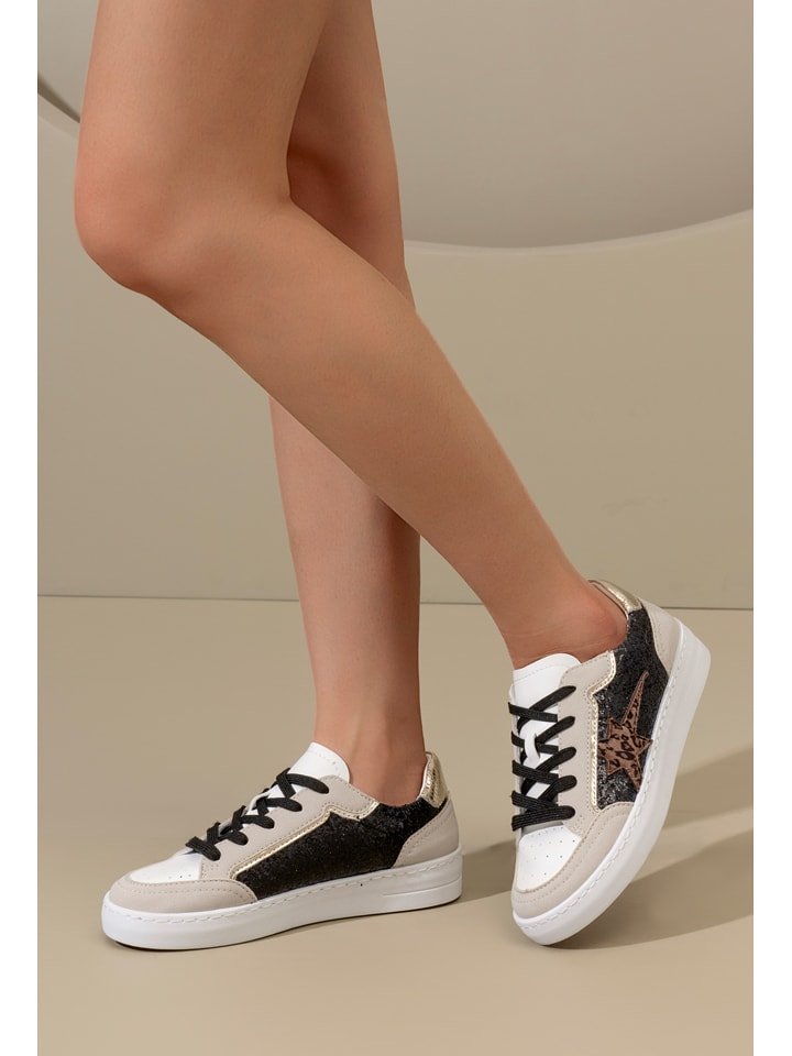 C'M Sneakersy w kolorze biało-beżowo-czarnym rozmiar: 39