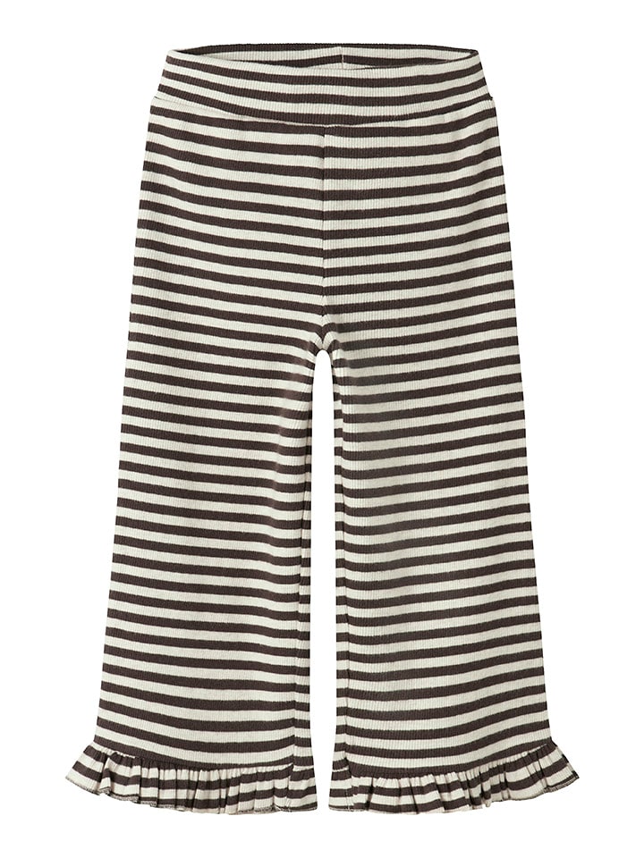 name it Spodnie "Luna" w kolorze czarno-białym rozmiar: 122