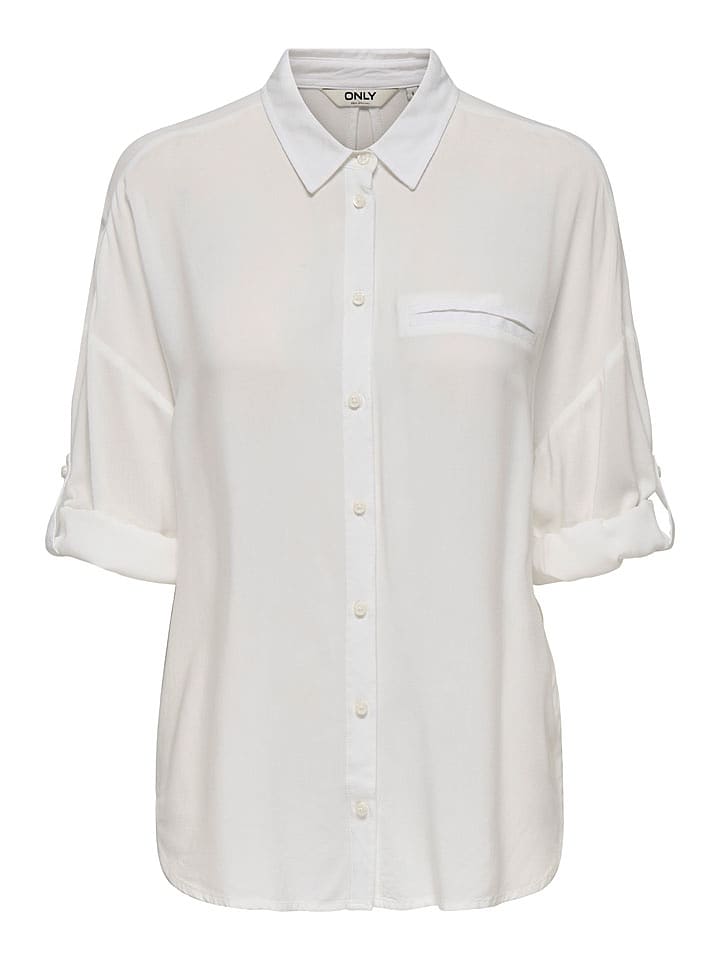 ONLY Koszula w kolorze białym rozmiar: M