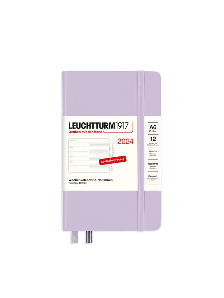 LEUCHTTURM1917 Kalendarz tygodniowy w kolorze lawendowym - 9 x 15 cm rozmiar: onesize