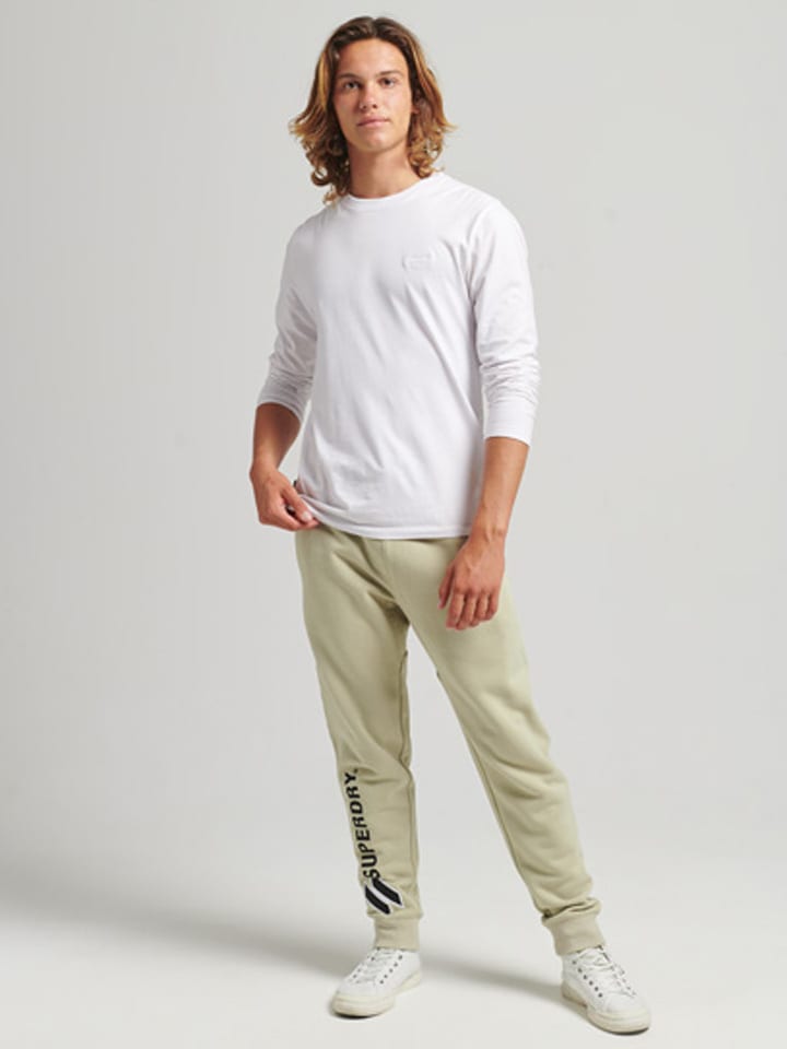 Superdry Spodnie dresowe w kolorze beżowym rozmiar: XXL