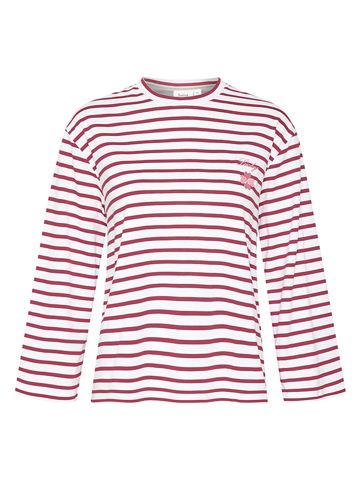 SAINT TROPEZ Koszulka "Aria" w kolorze bordowo-białym rozmiar: XL