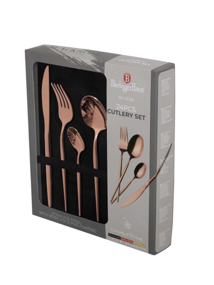 Berlinger Haus 24-częściowy zestaw sztućców w kolorze różowozłotym rozmiar: onesize