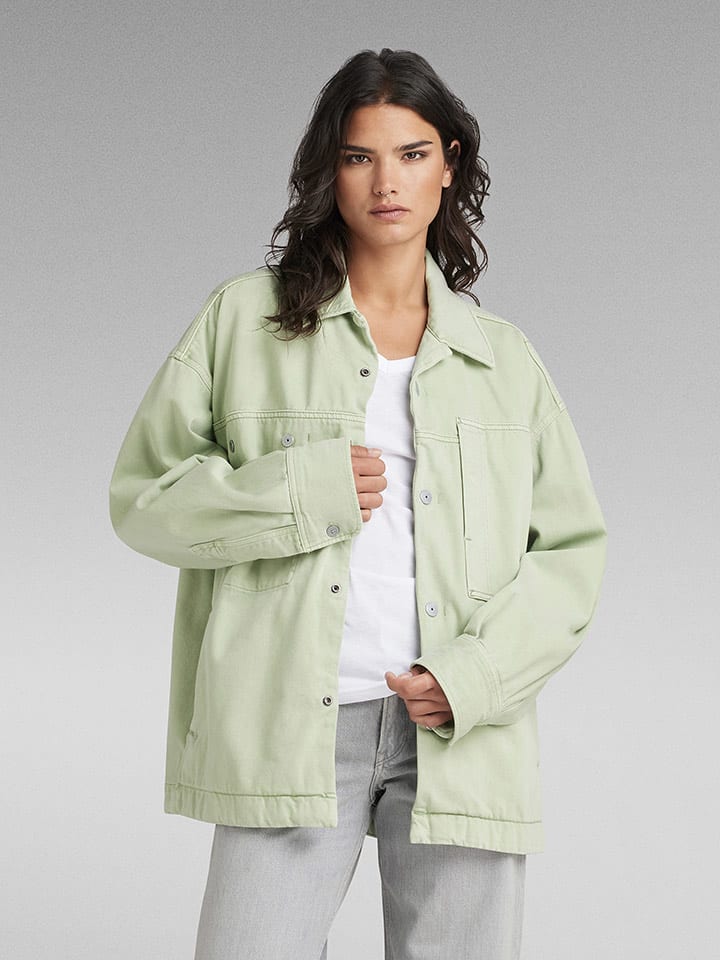 G-Star Kurtka dżinsowa w kolorze jasnozielonym rozmiar: L